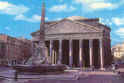 Ground level near entrance to the Pantheon
